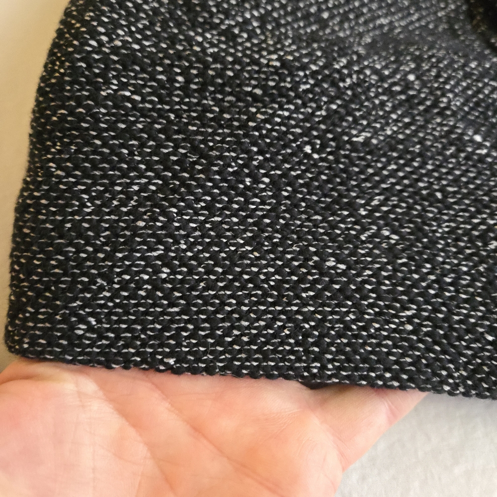 LOFT Dark Gray Tweed Double-Breasted Moto Blazer EB3 - Picture 10 of 15